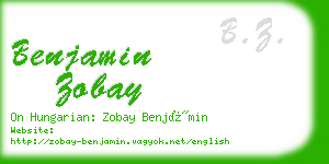 benjamin zobay business card